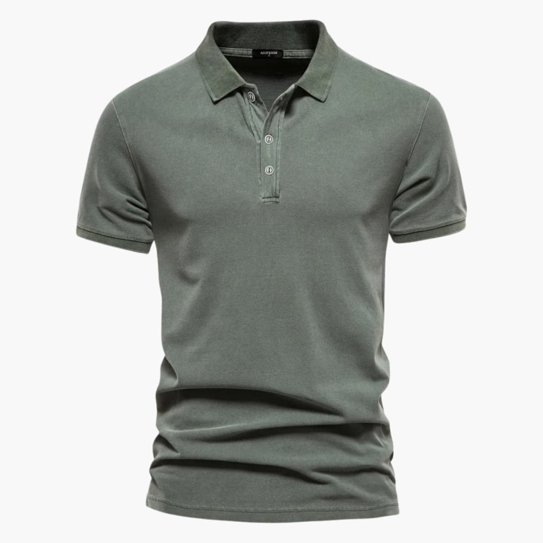 Poloshirt - Herenpolo met korte mouwen en knopenhals-Boutique Moda