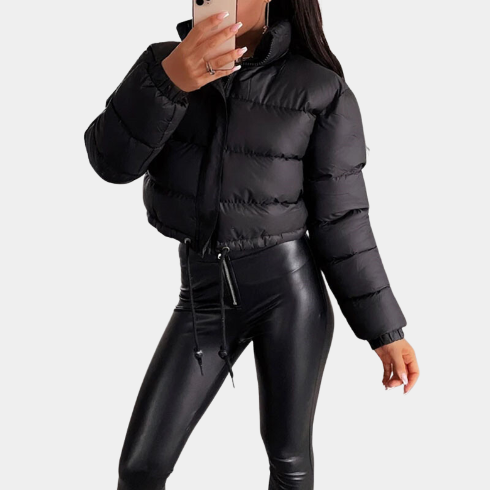 Pufferjas | Cropped | Staande Kraag | Winterjas | Dames Donzen Jassen-Boutique Moda