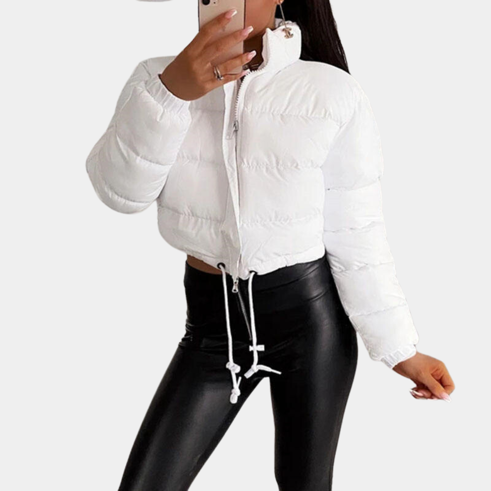 Pufferjas | Cropped | Staande Kraag | Winterjas | Dames Donzen Jassen-Boutique Moda