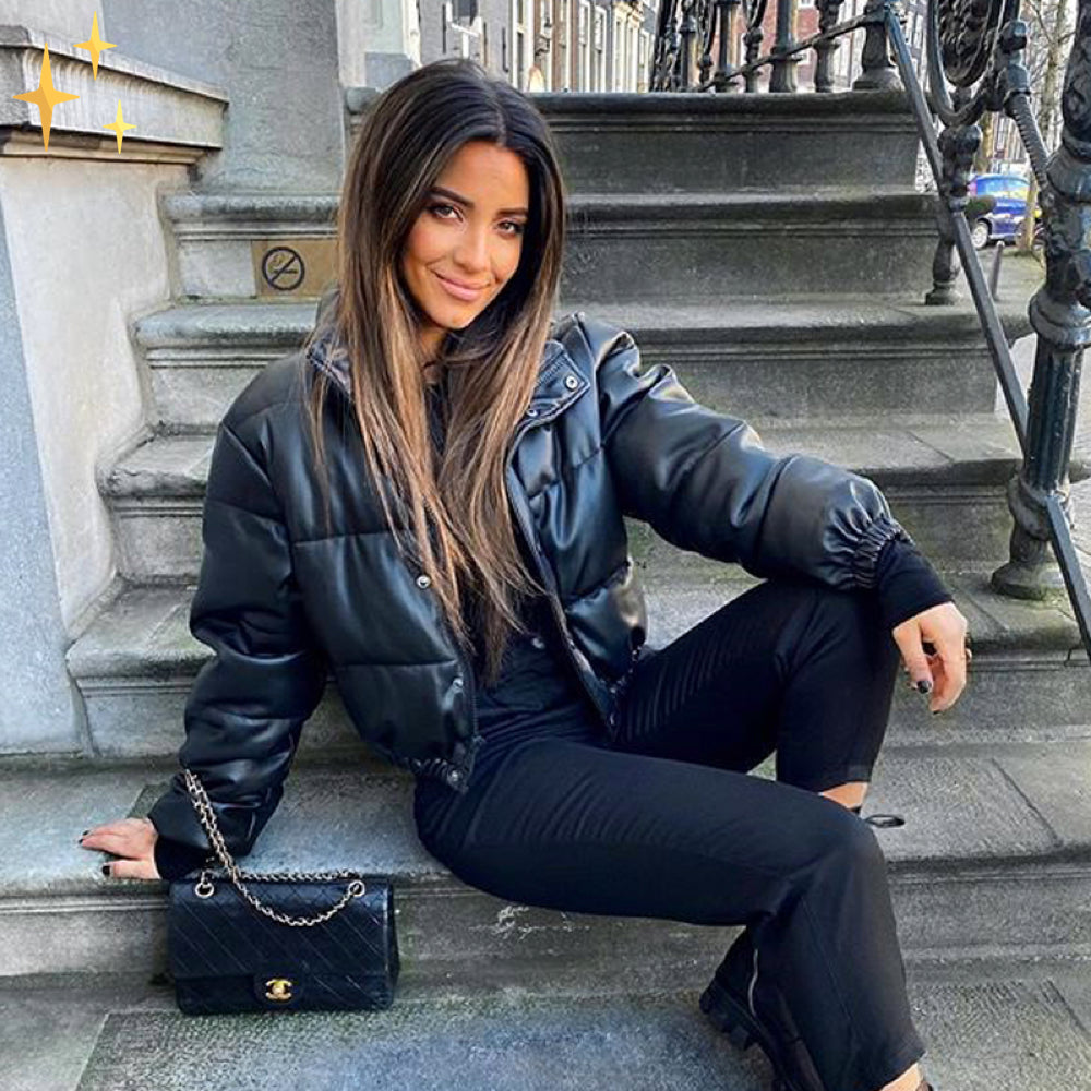 Pufferjas | Kort | Zip-Up | Winterjas | Donsjack Vrouwen-Boutique Moda