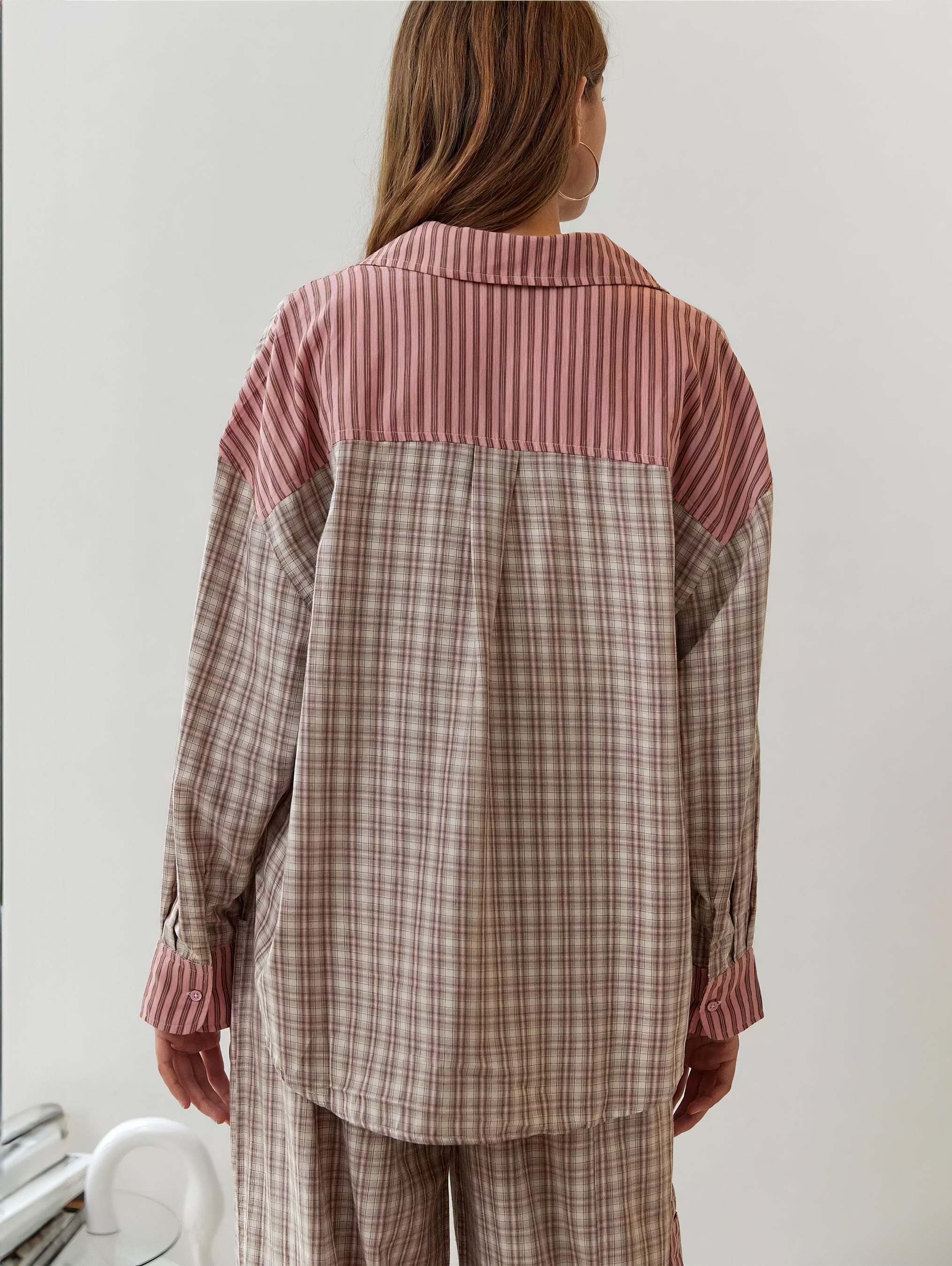 Pyjamaset - Geruit - Met knopen - Pyjama met lange mouwen - Damespyjama-Boutique Moda