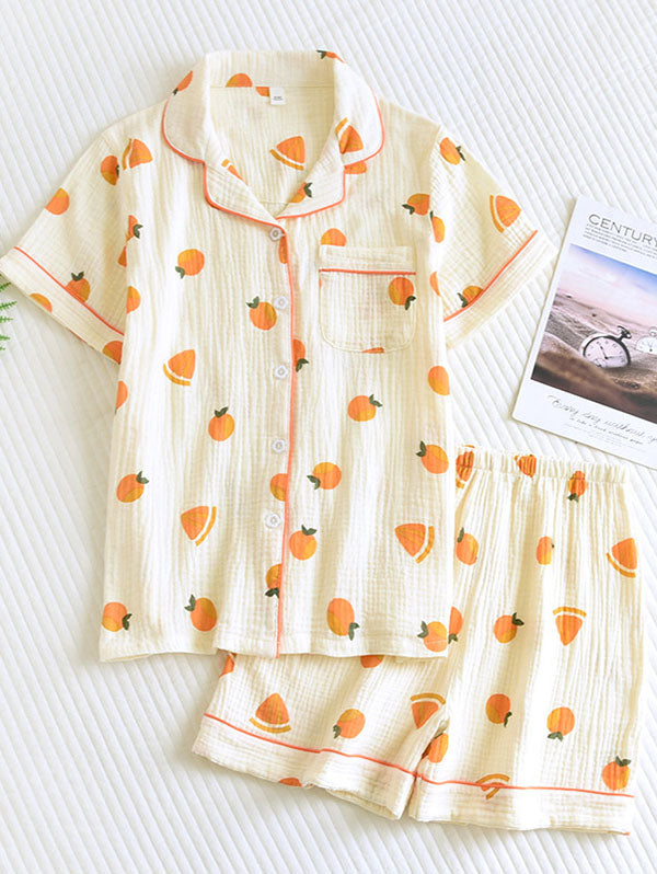 Pyjamaset | Korte mouwen | Korte broek | Zomerpyjama | Nachtkleding voor dames-Boutique Moda