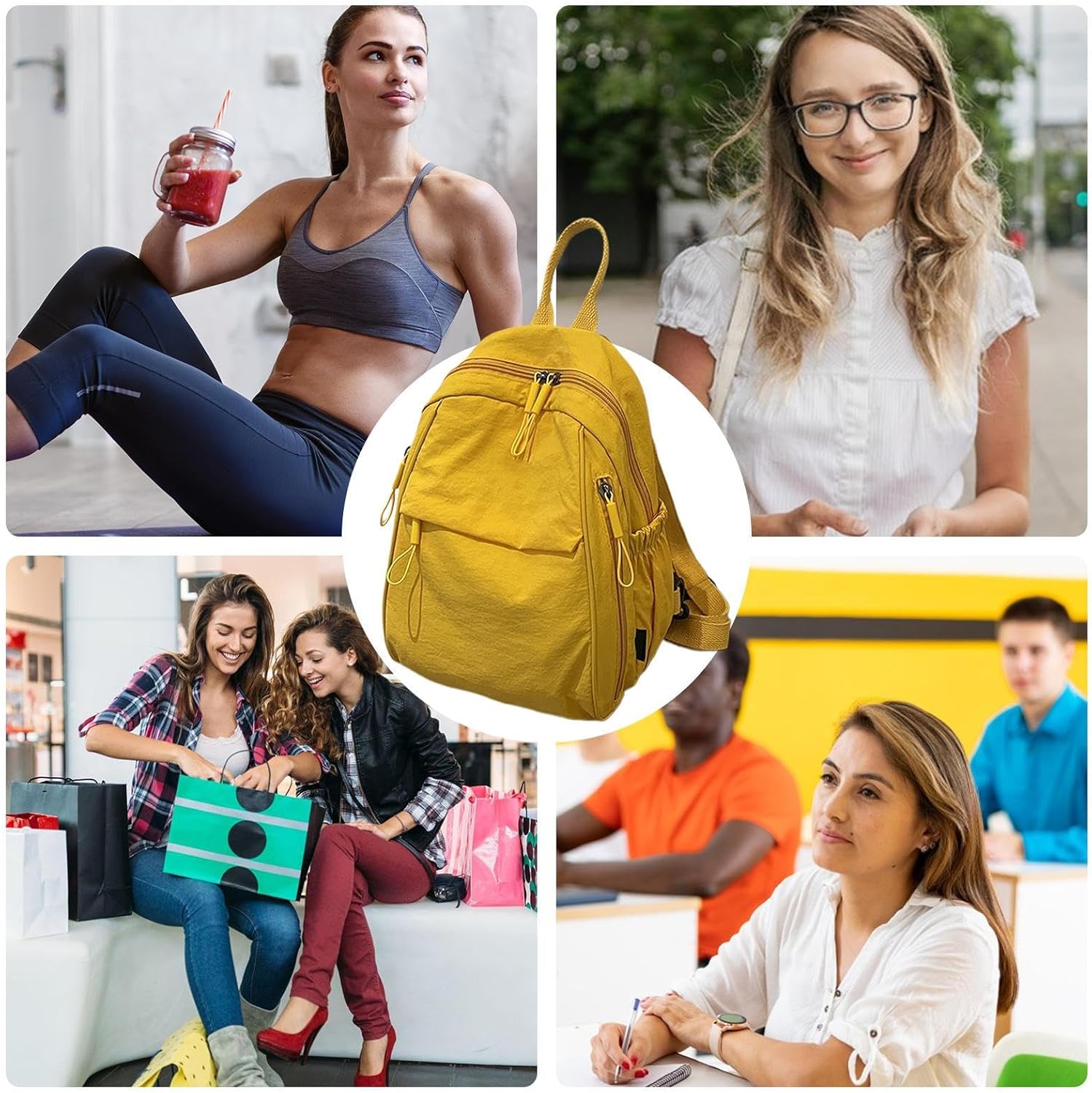 Rugzak | Waterdicht Nylon | Meerdere Vakken voor School en Reizen-Boutique Moda