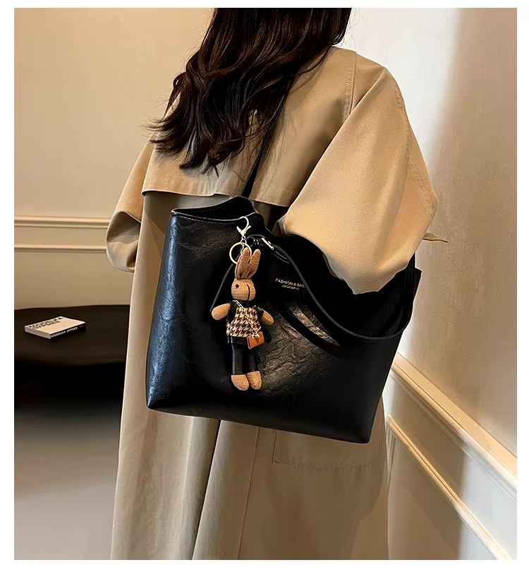 Rustic Edge | Vegan Leren Shopper | Ruime Vintage Schoudertas-Boutique Moda