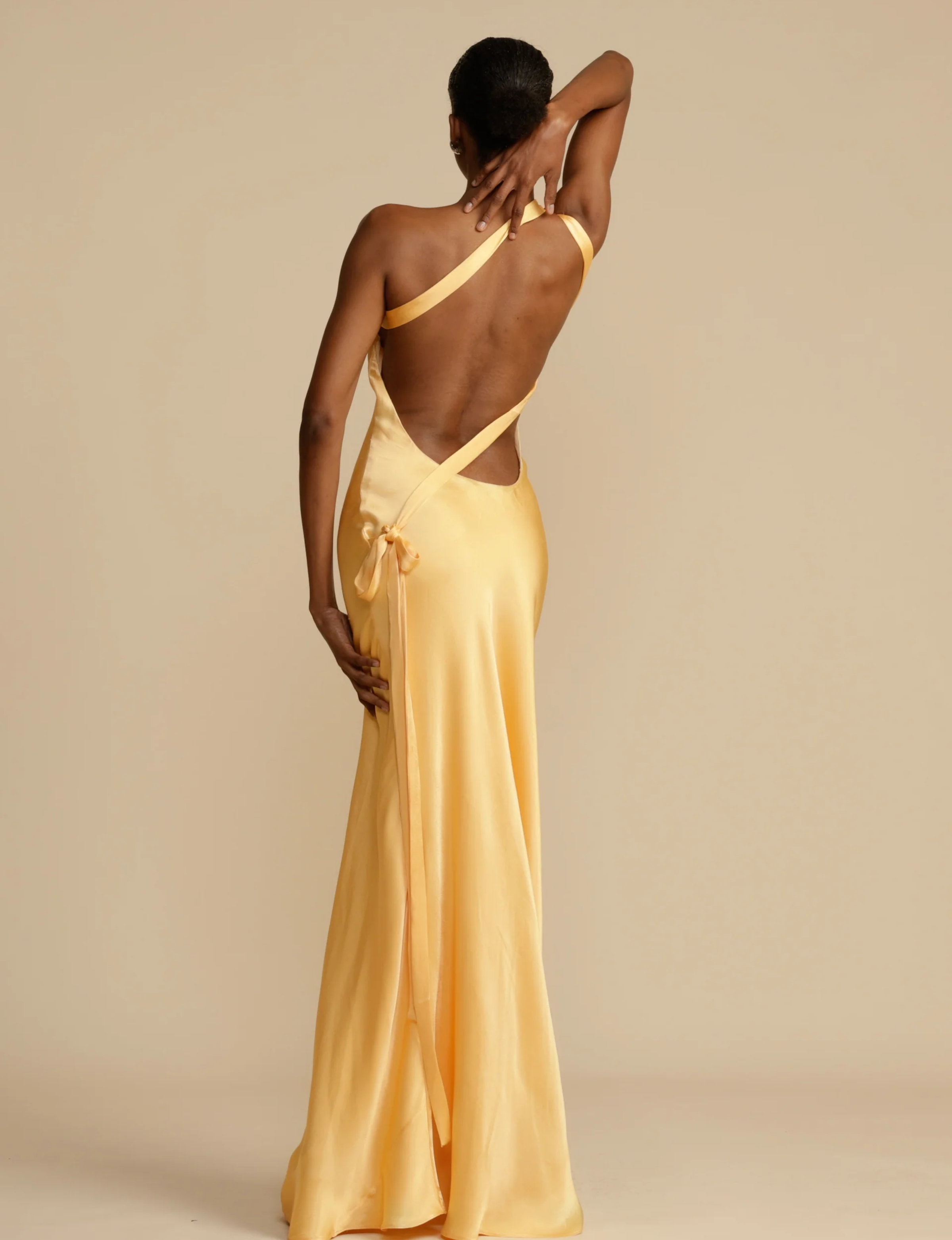 Satijnen Jurk - Elegante Open Rug Maxi Cocktail Zomerjurk-Boutique Moda