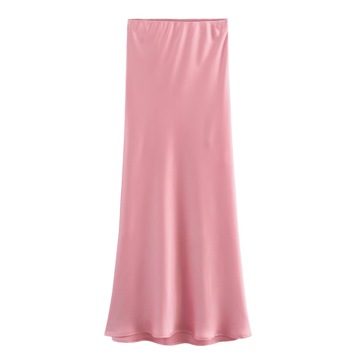 Satijnen Rok - Midi-rok van zijde en satijn met hoge taille voor dames-Boutique Moda