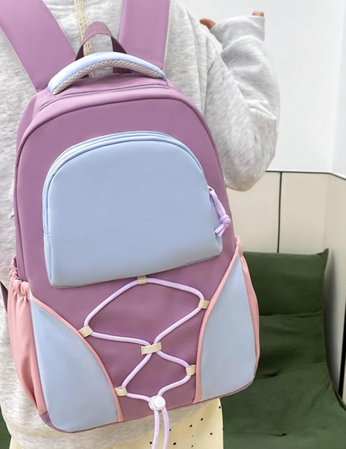 Schooltas | 4-Delige Rugzakset met Etui | Waterdicht Nylon-Boutique Moda