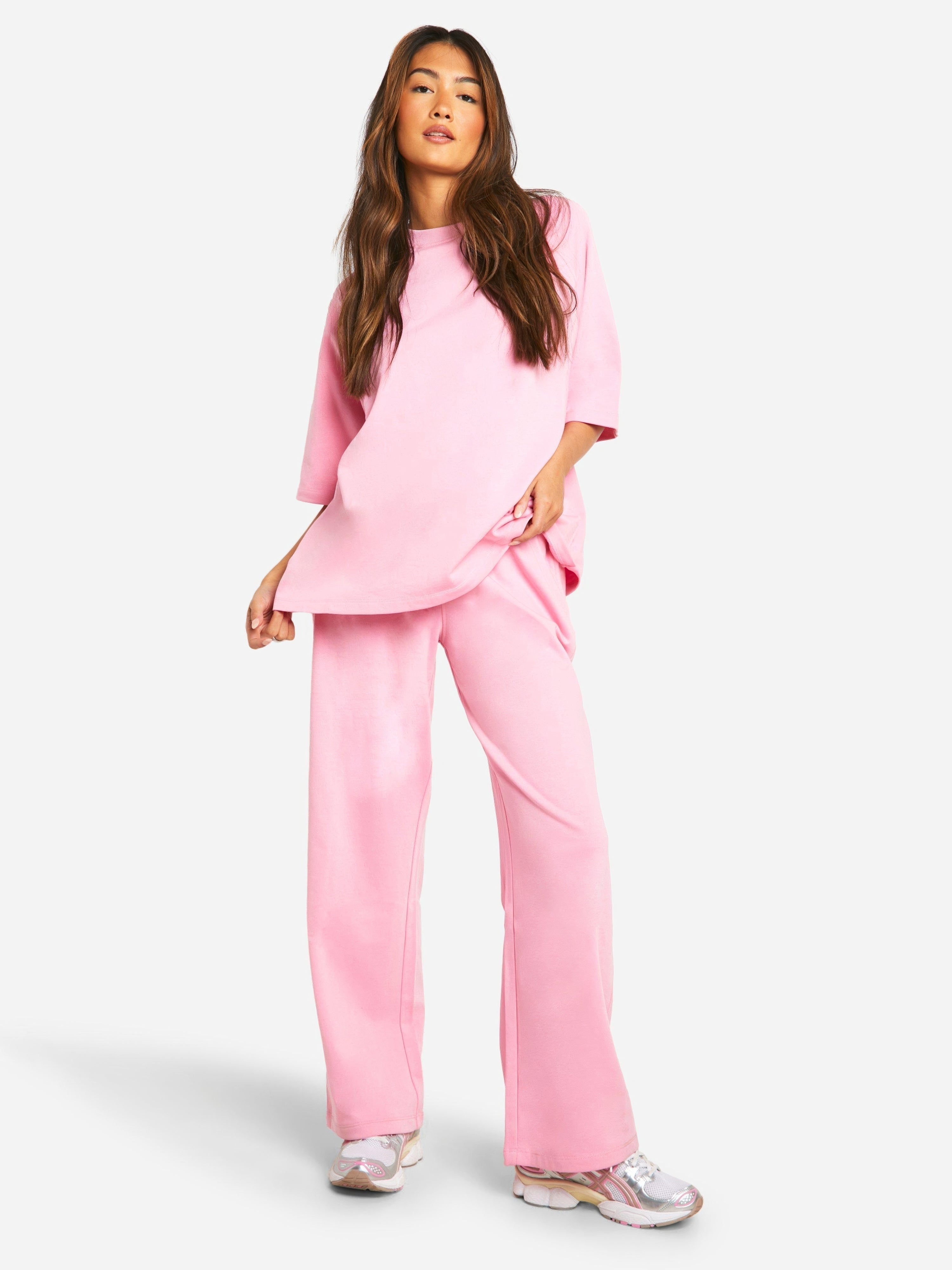 Set met oversized T-shirt en joggingbroek – Casual tweedelige set voor dames-Boutique Moda