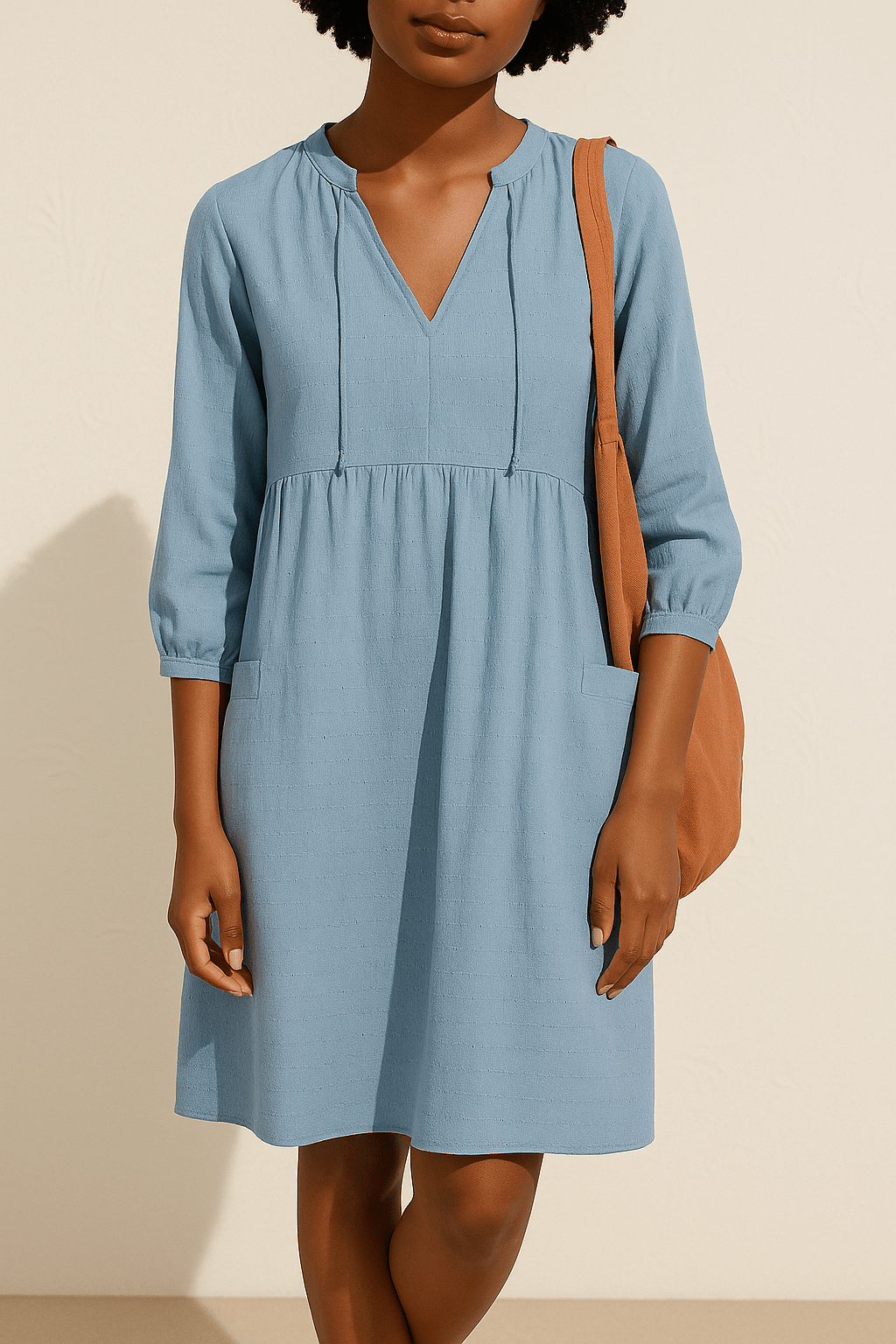 Shirtjurk - Losvallende jurk met lange mouwen voor dames-Boutique Moda