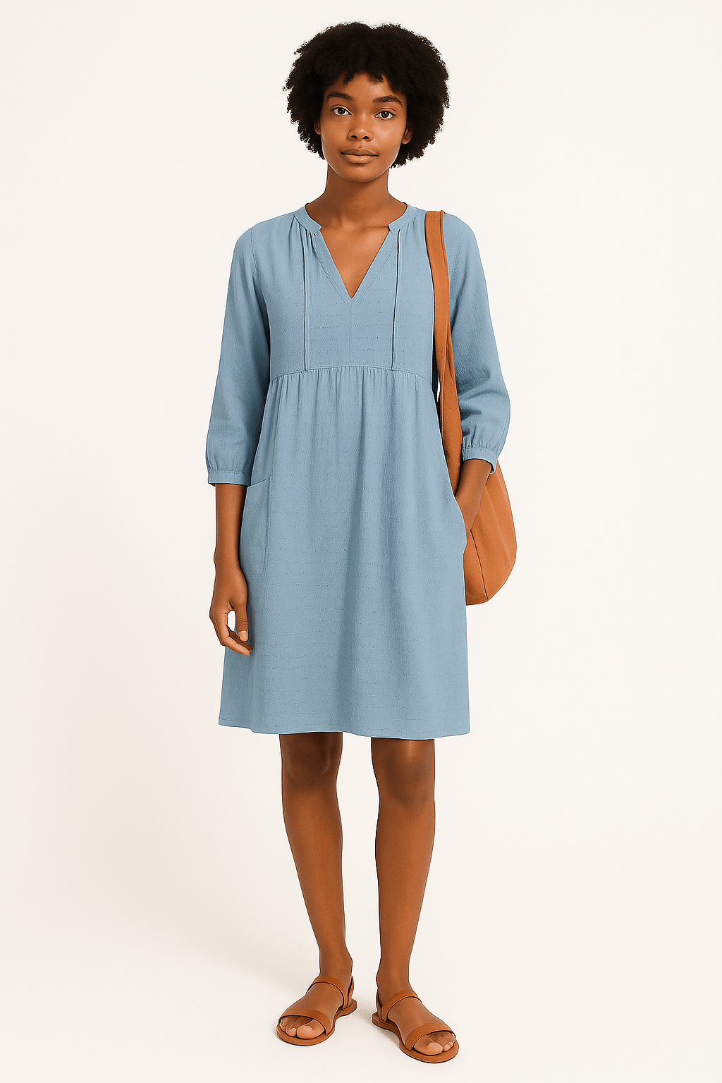 Shirtjurk - Losvallende jurk met lange mouwen voor dames-Boutique Moda