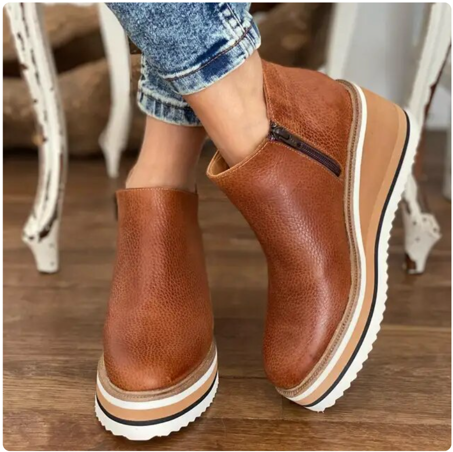 Sleehakken - Orthopedisch - Platform - Enkellaarzen - Dameslaarzen-Boutique Moda