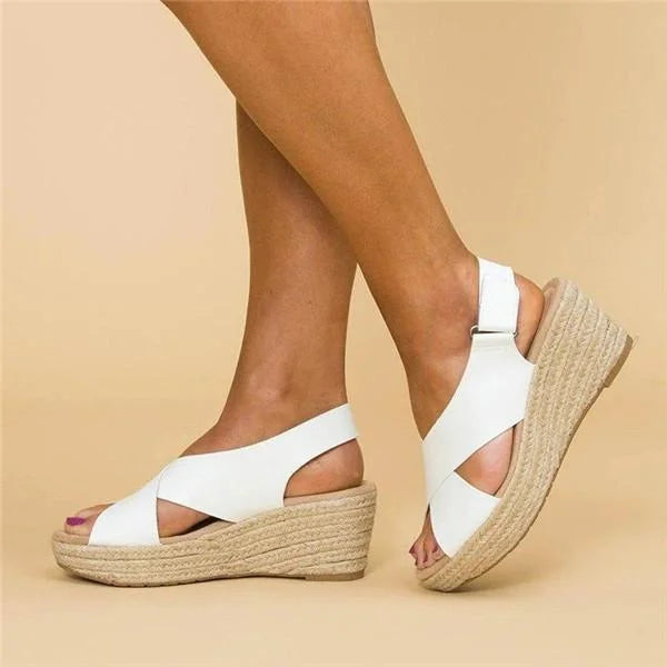 Sleehakken | Platform | Zomer | Espardille Sandalen | Orthopedische Sandalen voor Vrouwen-Boutique Moda