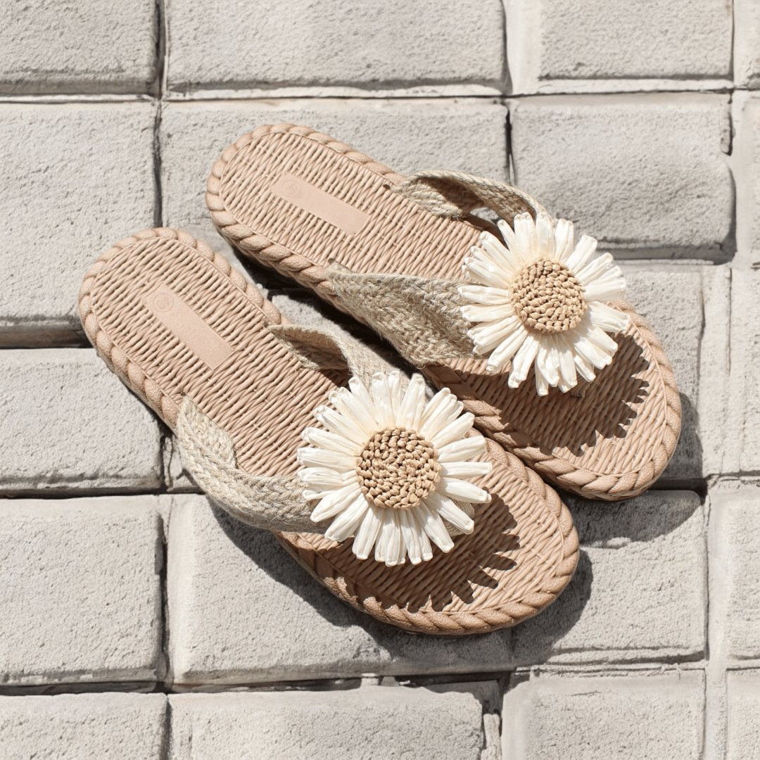Slippers Dames | Slides met Madeliefje | EVA Antislip-Boutique Moda