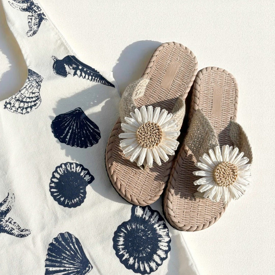 Slippers Dames | Slides met Madeliefje | EVA Antislip-Boutique Moda