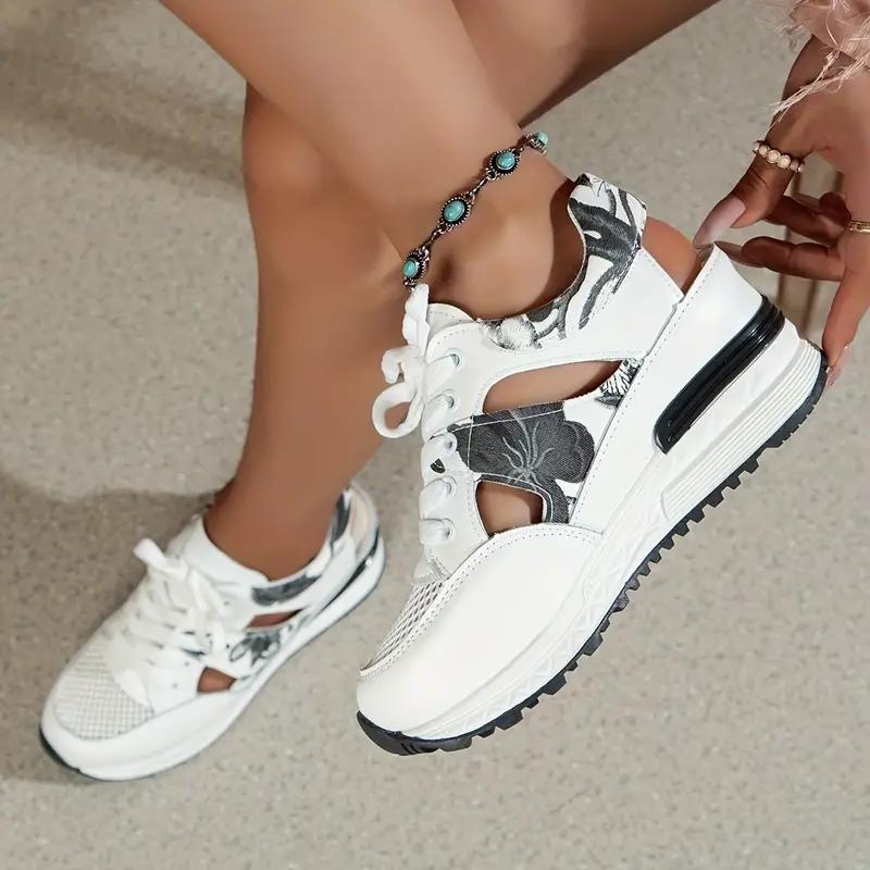 Sneaker Sandalen - Veterschoenen - Uitgesneden - Sleehakken - Zomerschoenen-Boutique Moda