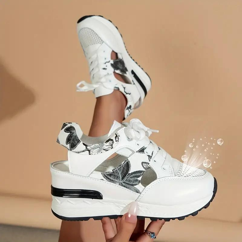 Sneaker Sandalen - Veterschoenen - Uitgesneden - Sleehakken - Zomerschoenen-Boutique Moda