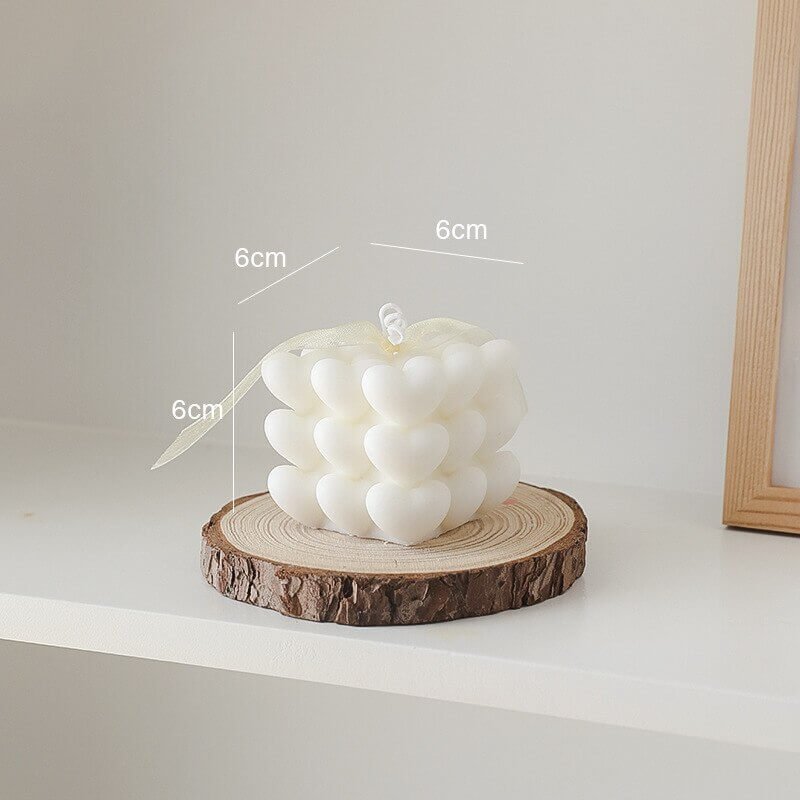 Sojakaars | Handgemaakt Decoratief | Hartjes Ribbels Laagjes-Boutique Moda