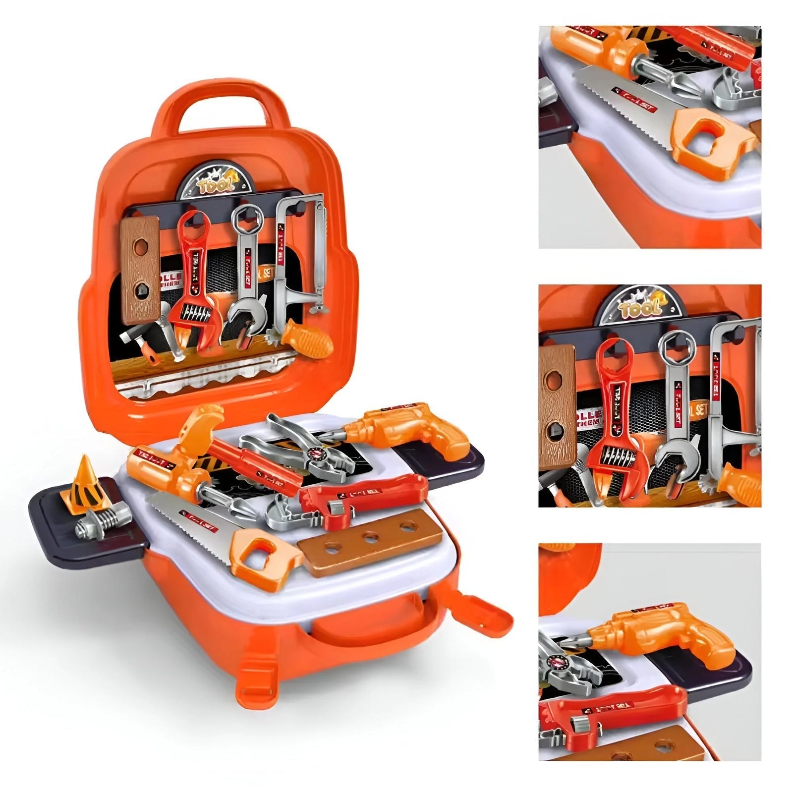 Speelgoed Gereedschap | Kinder Gereedschapskoffer | Draagbaar als Rugzak-Boutique Moda