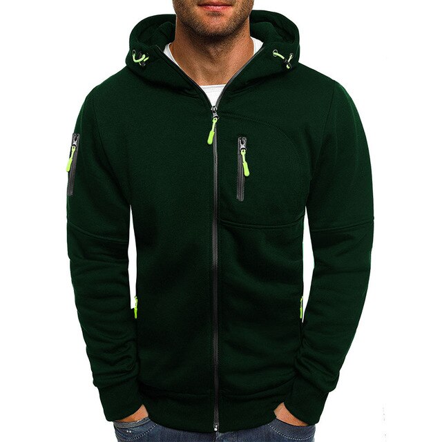 Sport Jas - Zakken - Ritssluiting - Hoodie - Herenkleding-Boutique Moda