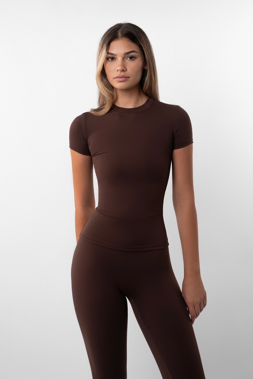 Sport T-shirt Dames | Compressie Pasvorm | Korte Mouw Fitness Top-Boutique Moda