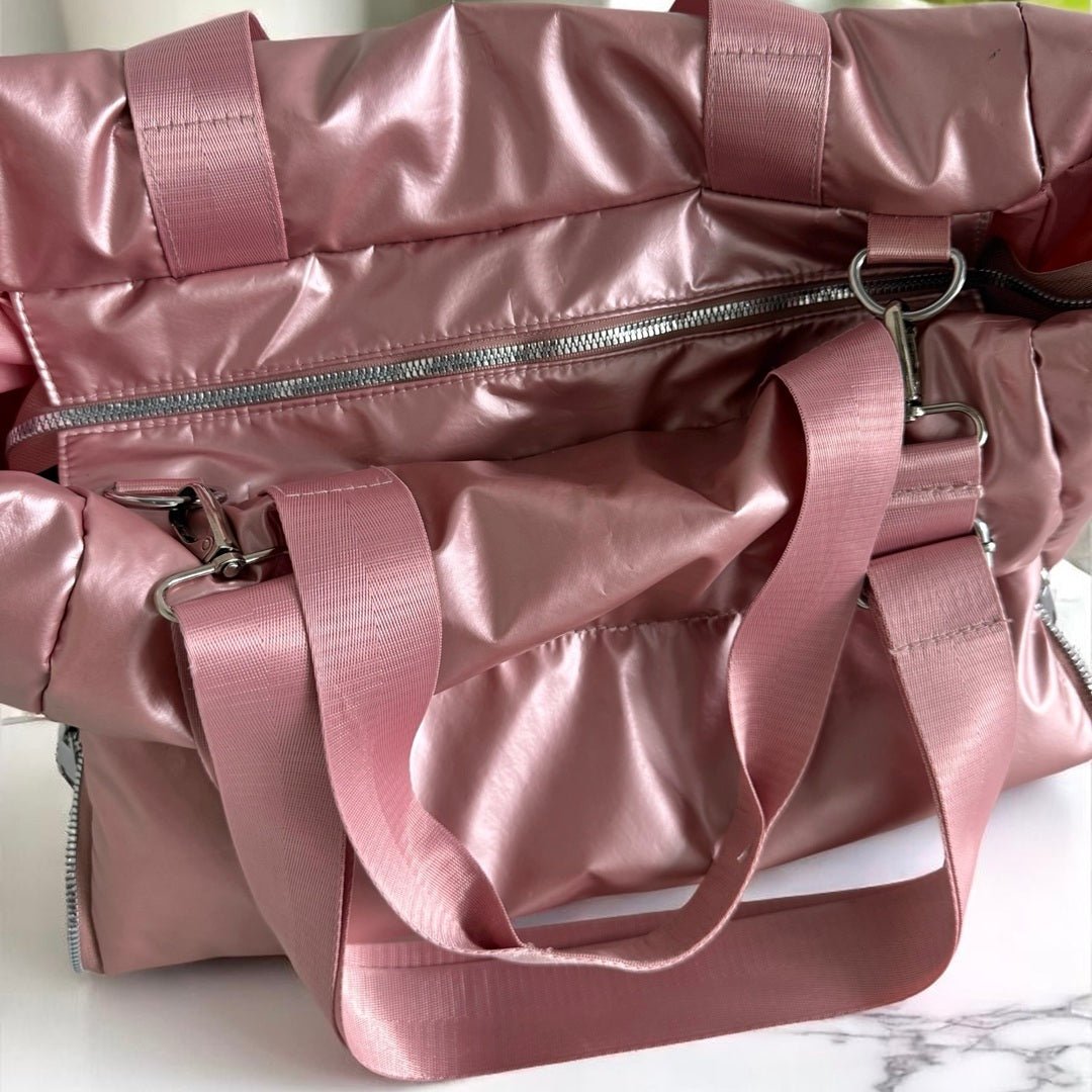 Sporttas Dames | Metallic Roze | Yogamathouder Afneembare Band-Boutique Moda