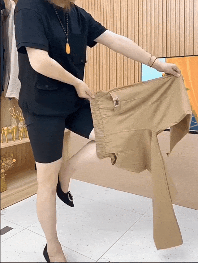Stretchbroek - Damesbroek met elastische tailleband en rechte pijpen-Boutique Moda
