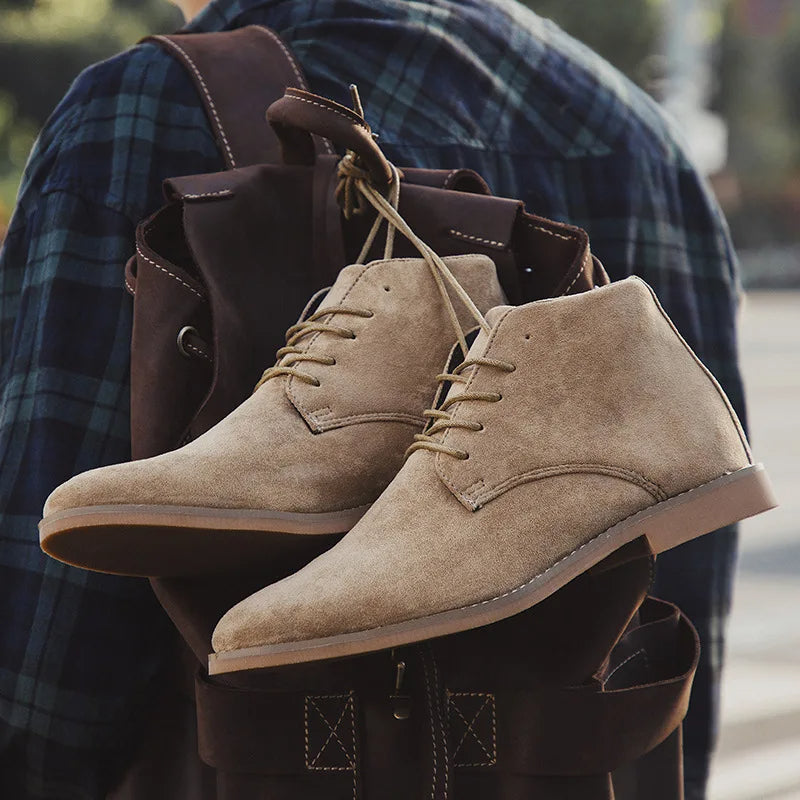 Suède Schoenen | Klassiek | Vetersluiting | Chukka-laars | Herenlaarzen-Boutique Moda