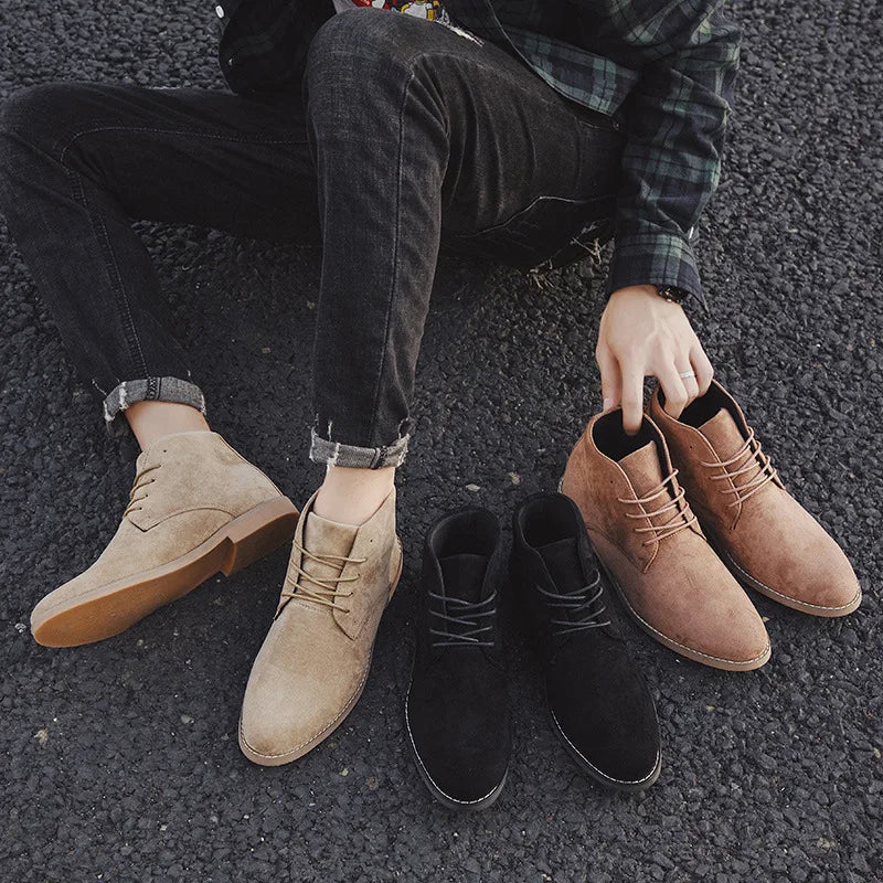Suède Schoenen | Klassiek | Vetersluiting | Chukka-laars | Herenlaarzen-Boutique Moda