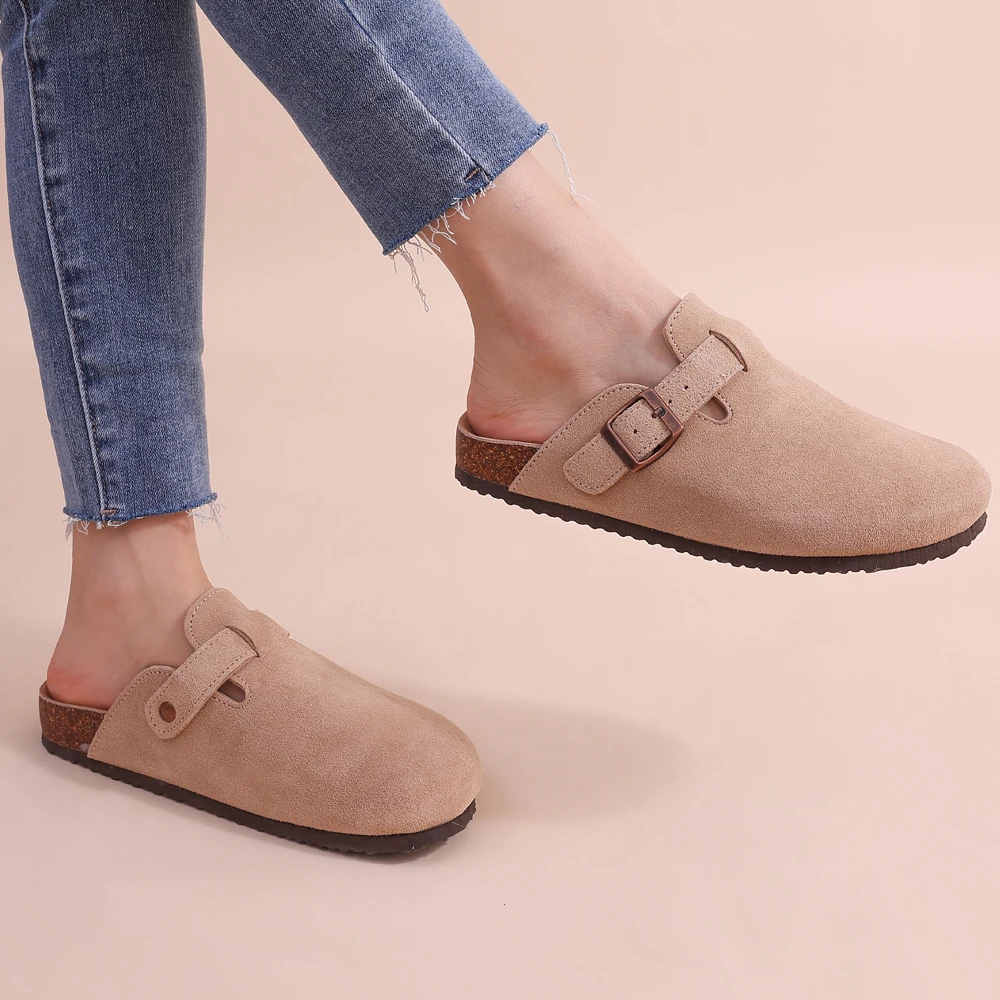 Suède klompen - comfortabele instapschoenen voor dames-Boutique Moda