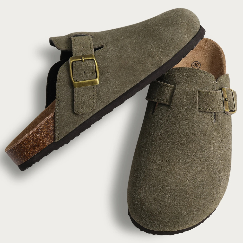 Suède klompen - comfortabele instapschoenen voor dames-Boutique Moda
