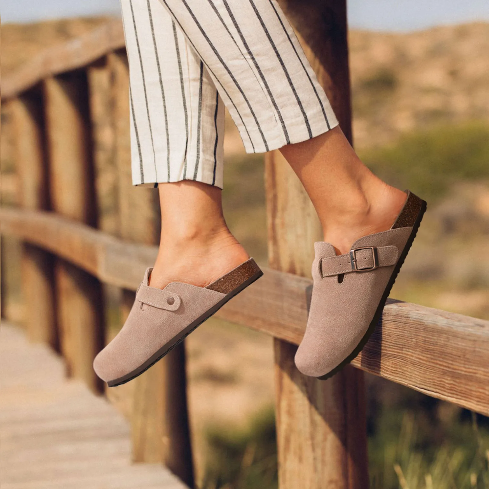 Suède klompen - comfortabele instapschoenen voor dames-Boutique Moda
