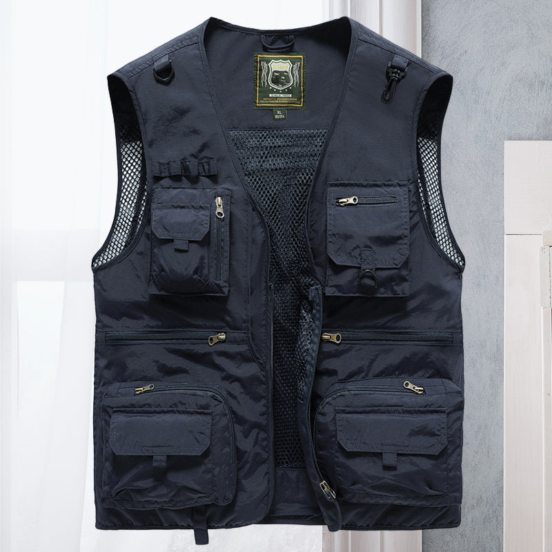 Tactisch vest met rits | Zakken | Cargo Vest | Herenvest-Boutique Moda