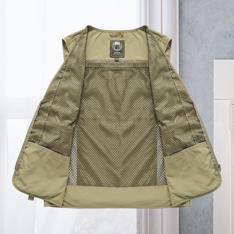 Tactisch vest met rits | Zakken | Cargo Vest | Herenvest-Boutique Moda