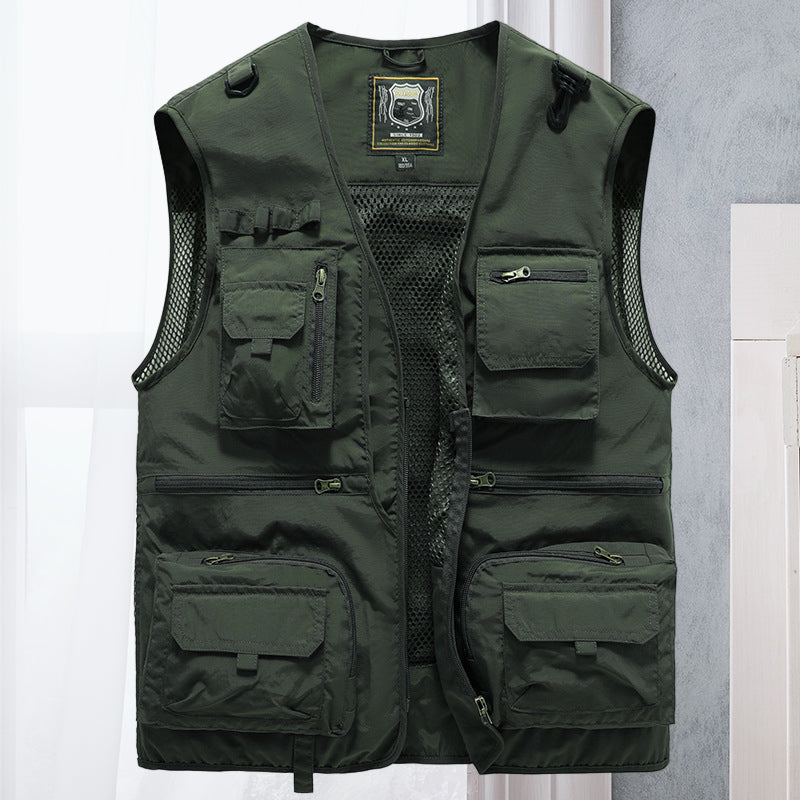 Tactisch vest met rits | Zakken | Cargo Vest | Herenvest-Boutique Moda