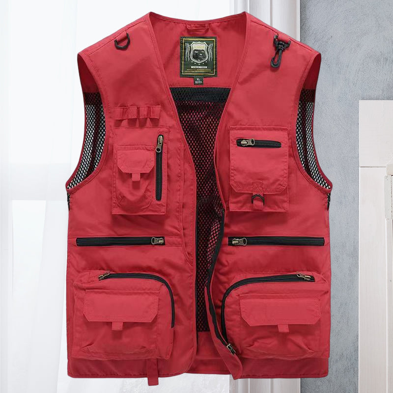 Tactisch vest met rits | Zakken | Cargo Vest | Herenvest-Boutique Moda