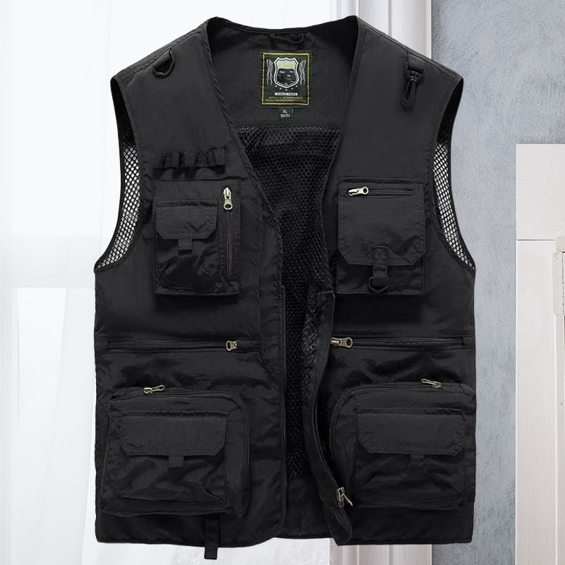 Tactisch vest met rits | Zakken | Cargo Vest | Herenvest-Boutique Moda