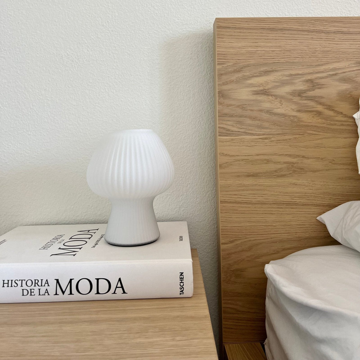 Tafellamp | Glas Paddenstoel | Vintage USB Warm Licht-Boutique Moda