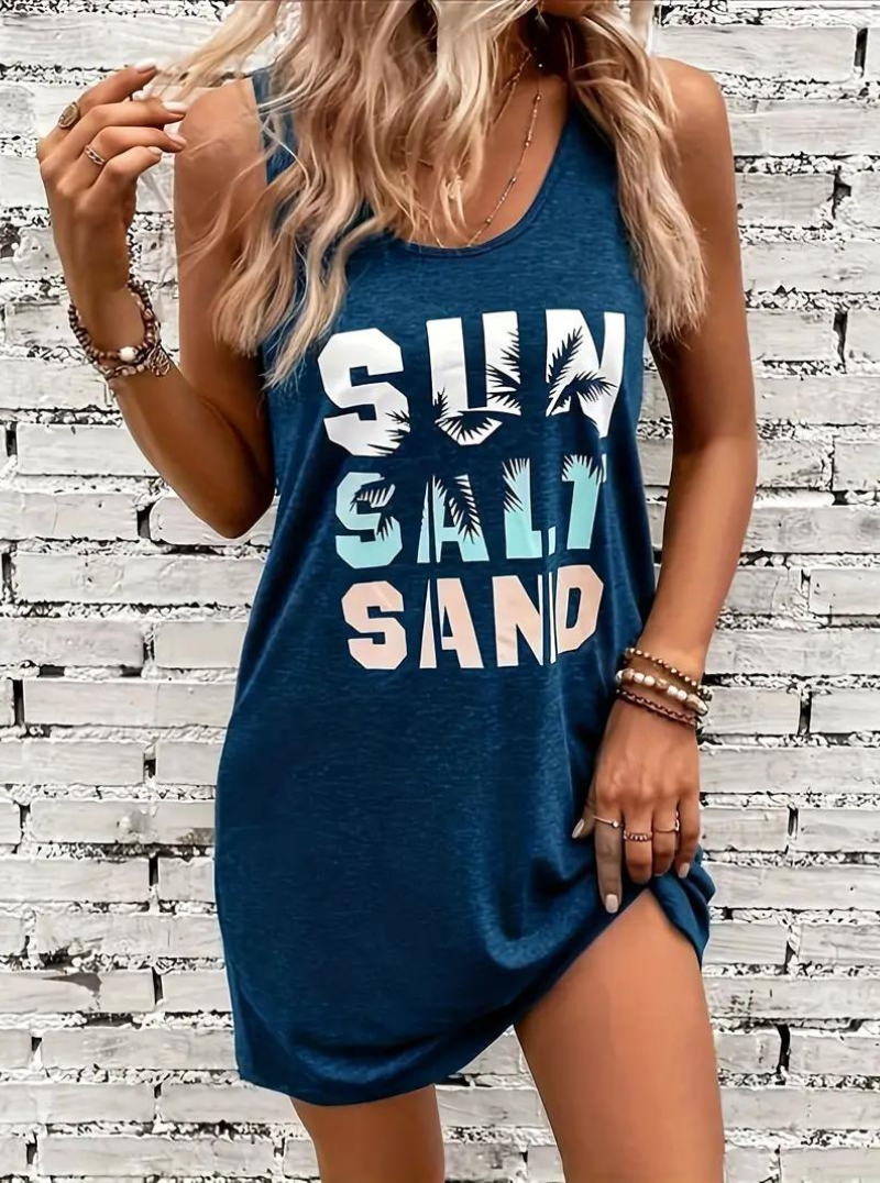 Tankjurk - Mouwloos - Kort - Casual Jurk - Zomerjurk-Boutique Moda