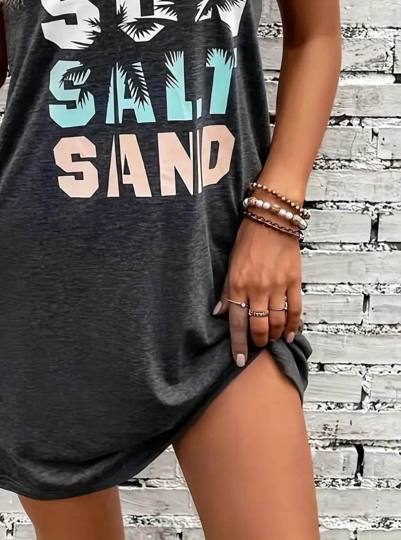 Tankjurk - Mouwloos - Kort - Casual Jurk - Zomerjurk-Boutique Moda