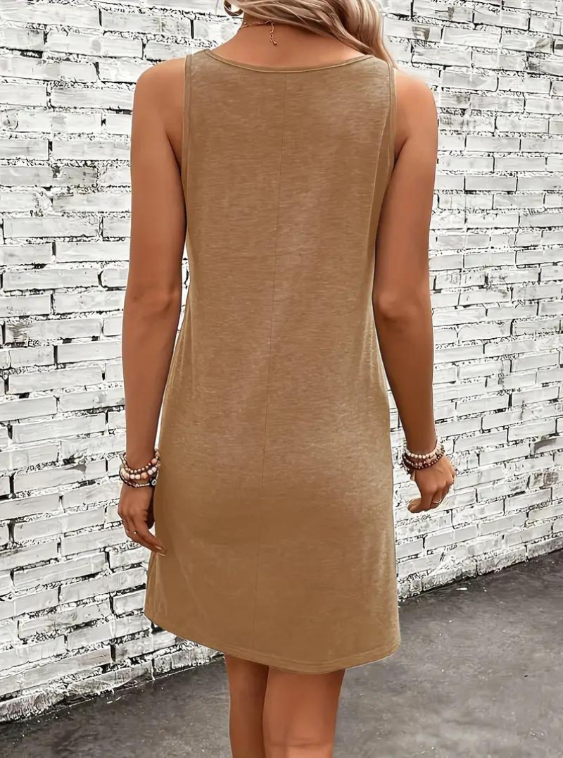 Tankjurk - Mouwloos - Kort - Casual Jurk - Zomerjurk-Boutique Moda