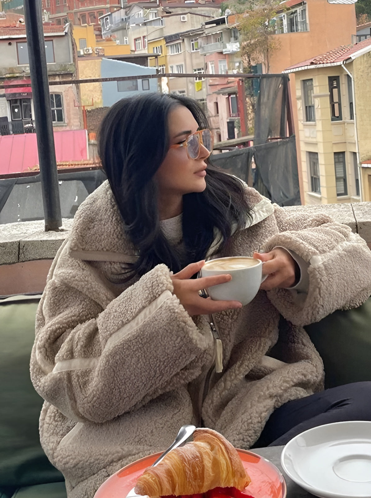 Teddy Fleece Jas - Dames Oversized Warme winter fleece jas met rits-Boutique Moda