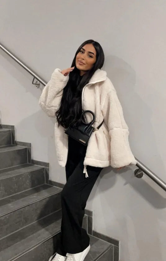 Teddy Jas - Dames Oversized Teddy Fleece Winterjas-Boutique Moda