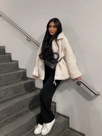 Teddy Jas - Dames Oversized Teddy Fleece Winterjas-Boutique Moda