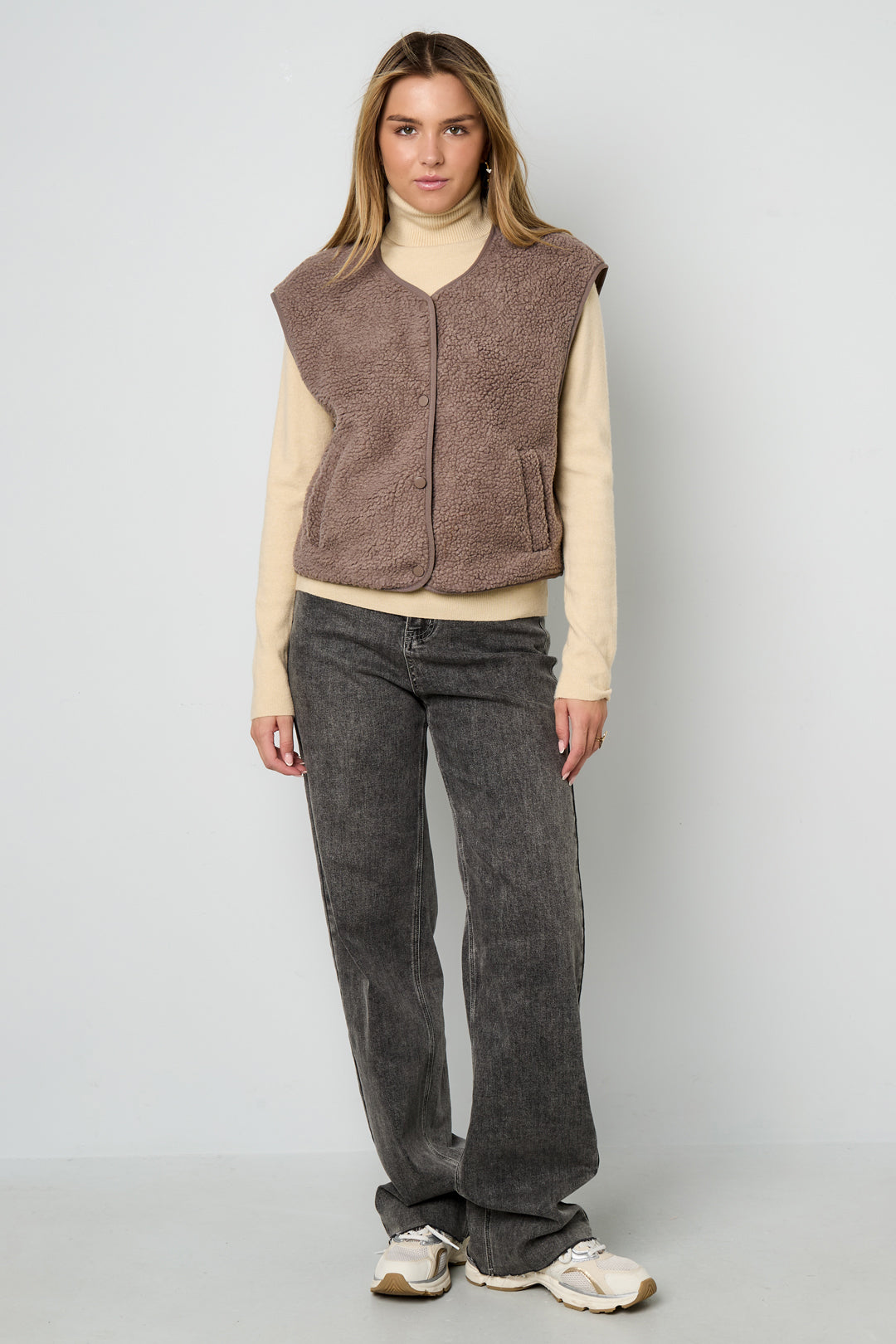 Teddy Vest - Mouwloos - Los model - Fleece Vest - Damesvest-Boutique Moda