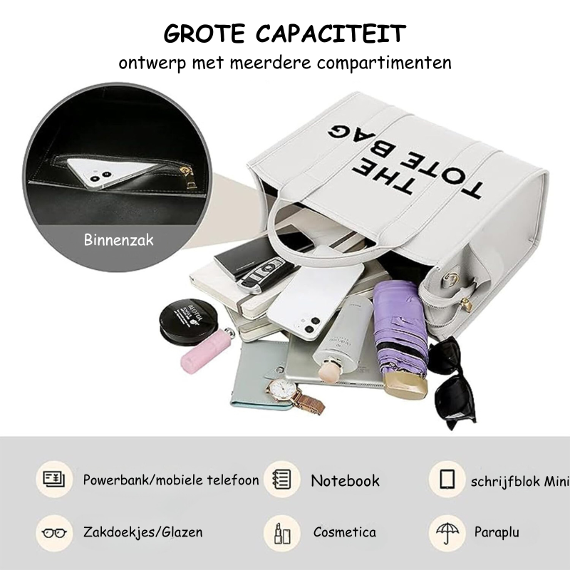 The Tote Bag | Stijlvolle design handtas met korte en lange hendel-Boutique Moda