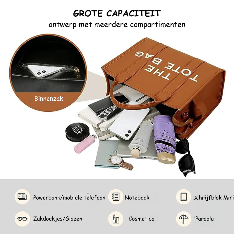 The Tote Bag | Stijlvolle design handtas met korte en lange hendel-Boutique Moda