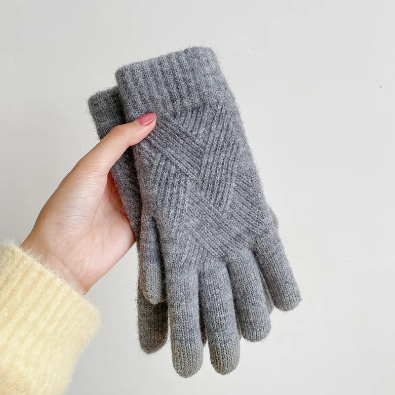 Touchscreen Handschoenen - Gebreid - Kasjmier - Winterhandschoenen - Warme Handschoenen voor Vrouwen-Boutique Moda