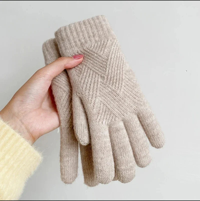 Touchscreen Handschoenen - Gebreid - Kasjmier - Winterhandschoenen - Warme Handschoenen voor Vrouwen-Boutique Moda