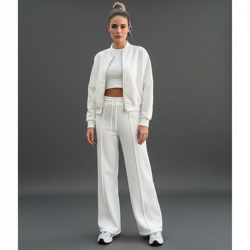 Trainingspak - Ritssluiting - Rechte pijpen - Jas en joggingbroek set - Joggingpak-Boutique Moda