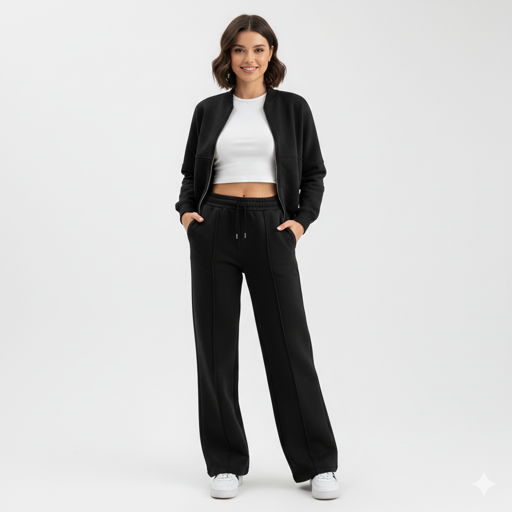 Trainingspak - Ritssluiting - Rechte pijpen - Jas en joggingbroek set - Joggingpak-Boutique Moda